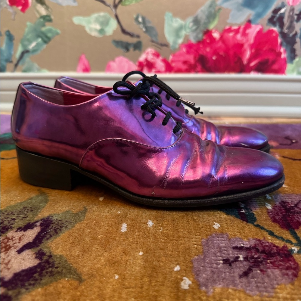 Jean-Michel Cazabat Metallic Leather Oxfords – EU 36.5
